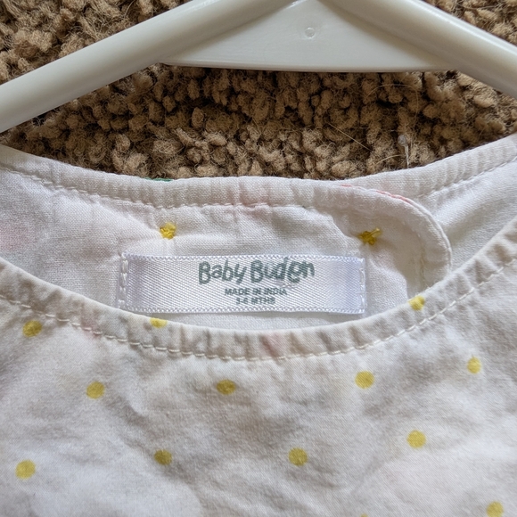 Baby Boden White Dress with Colorful Animal and Floral Print - Picture 2 of 2